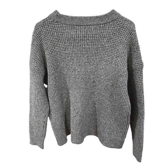 Time And Tru Sz 2XL Gray Waffle Knit Sweater - Picture 3 of 7